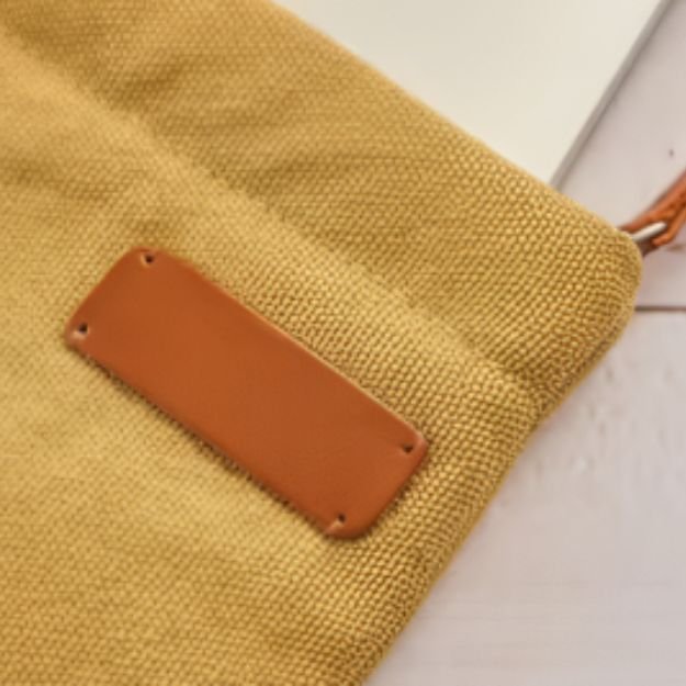 Upcycled Canvas & Leather Laptop Sleeve
